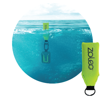 ZOLEO float accessory in water
