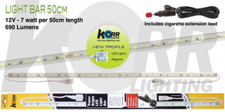 Korr Lighting 50cm Rigid Bar with Cigarette Lead