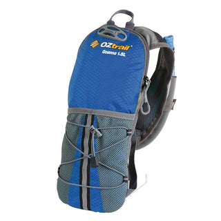 Ergonomic design with padded back contact, the 1.5L Goanna Hydration Pack is ideal for almost any outdoor activity that requires both hands to be free.  BPA-free 1.5L hydration reservoir plus 2L of internal storage Neoprene insulated feed tube to ensure a palatable temperature Utility attachment rings on shoulder harness Extendable front bungee net for carrying items Helmet holder